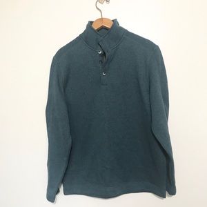 Van Heusen 3/4 Button Mock Turtleneck Sweater